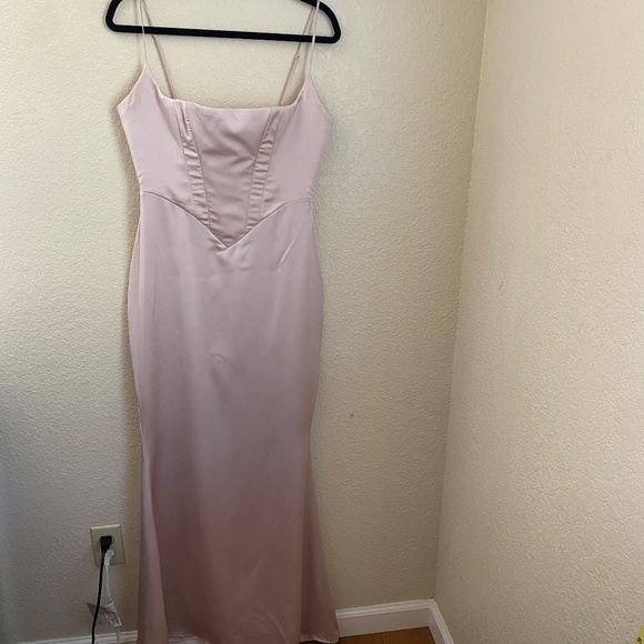 House of CB | Olivette Corset Maxi Dress I'm Crystal satin Size Large NWOT - Picture 5 of 15